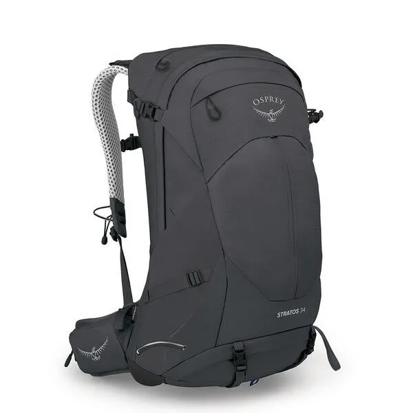 Osprey Stratos 34 Litre Men's Hiking Daypack / Overnight Backpack - Zip Panel Opening - Latest Model