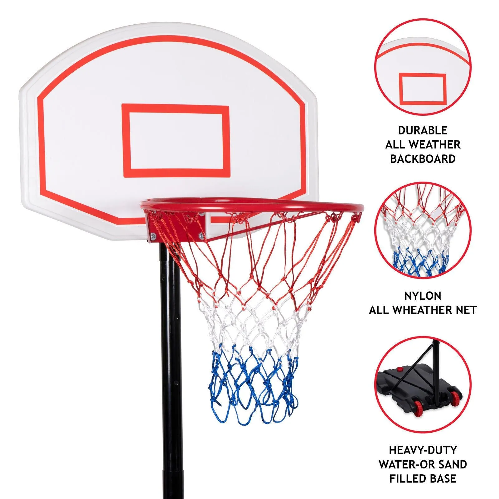 Portable Basketball Stand with Hoop