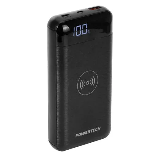 Powertech 20000mah Power Bank with 2x USB & Wireless Charger