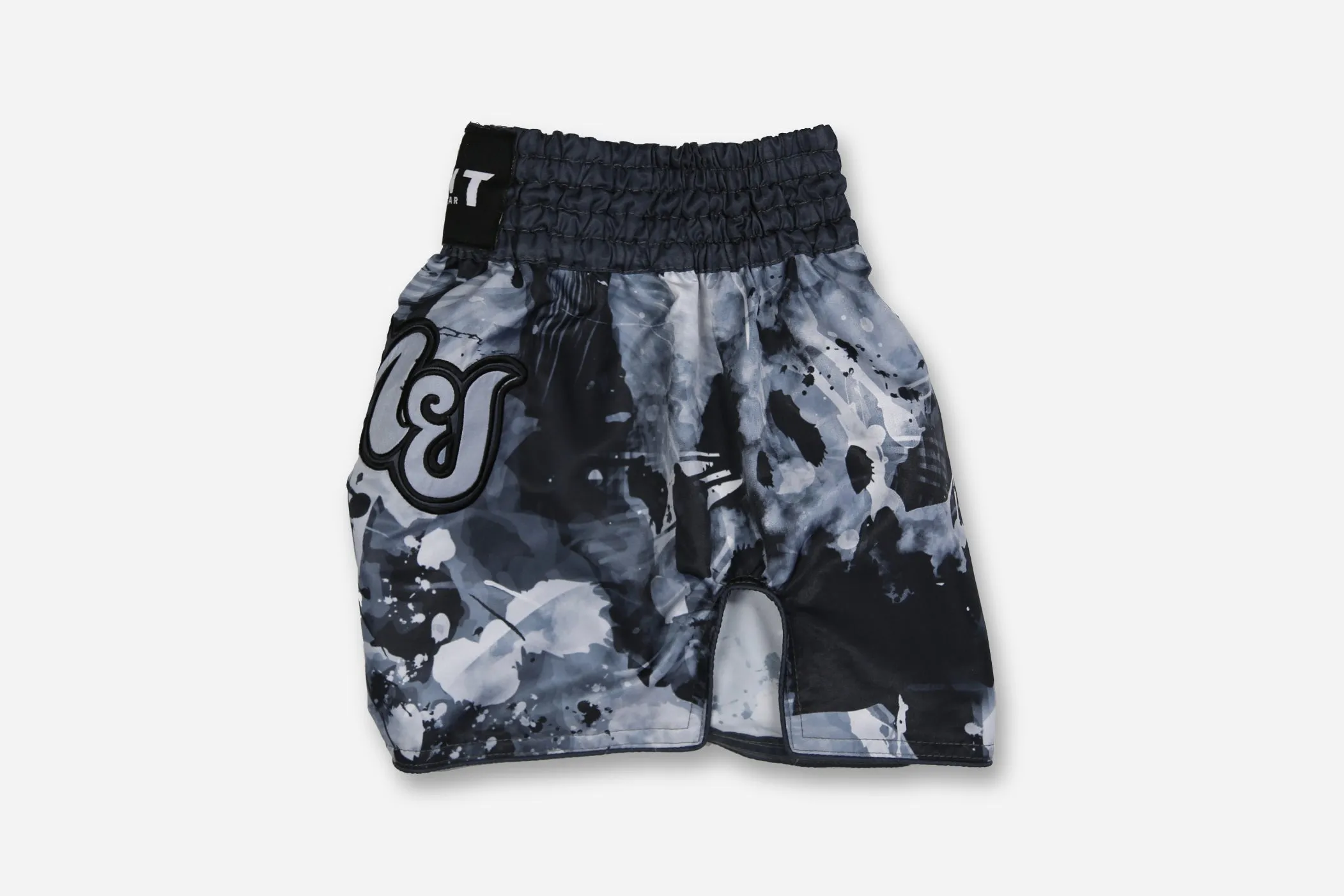 "Drip" Muay Thai Shorts (Grayscale)