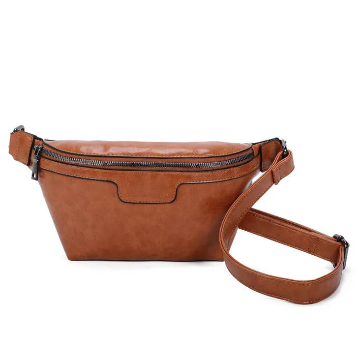 Roger Real Leather Summer Waist Bag Gold