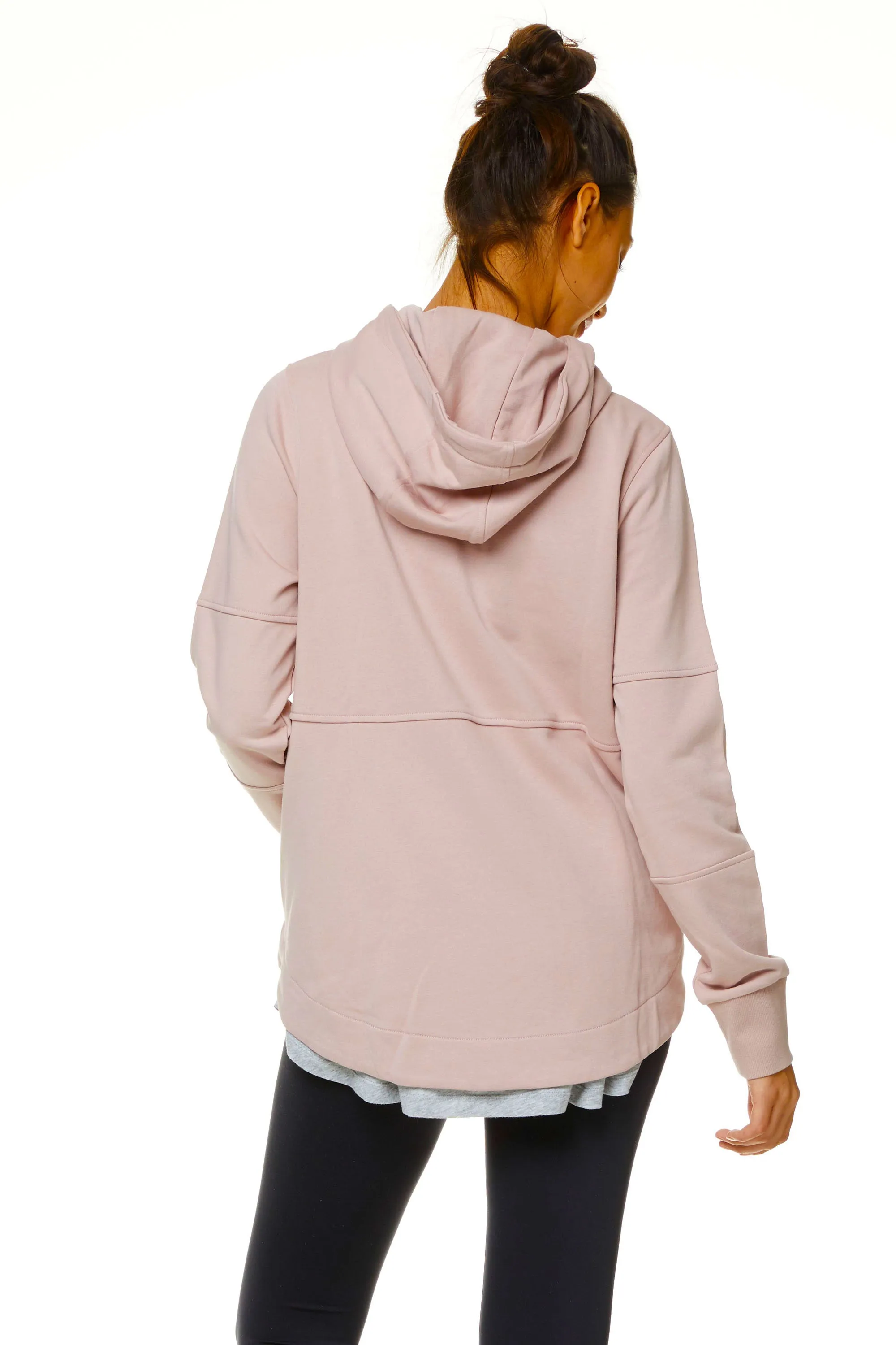 Run With Me Maternity Nursing Hoodie in Blush