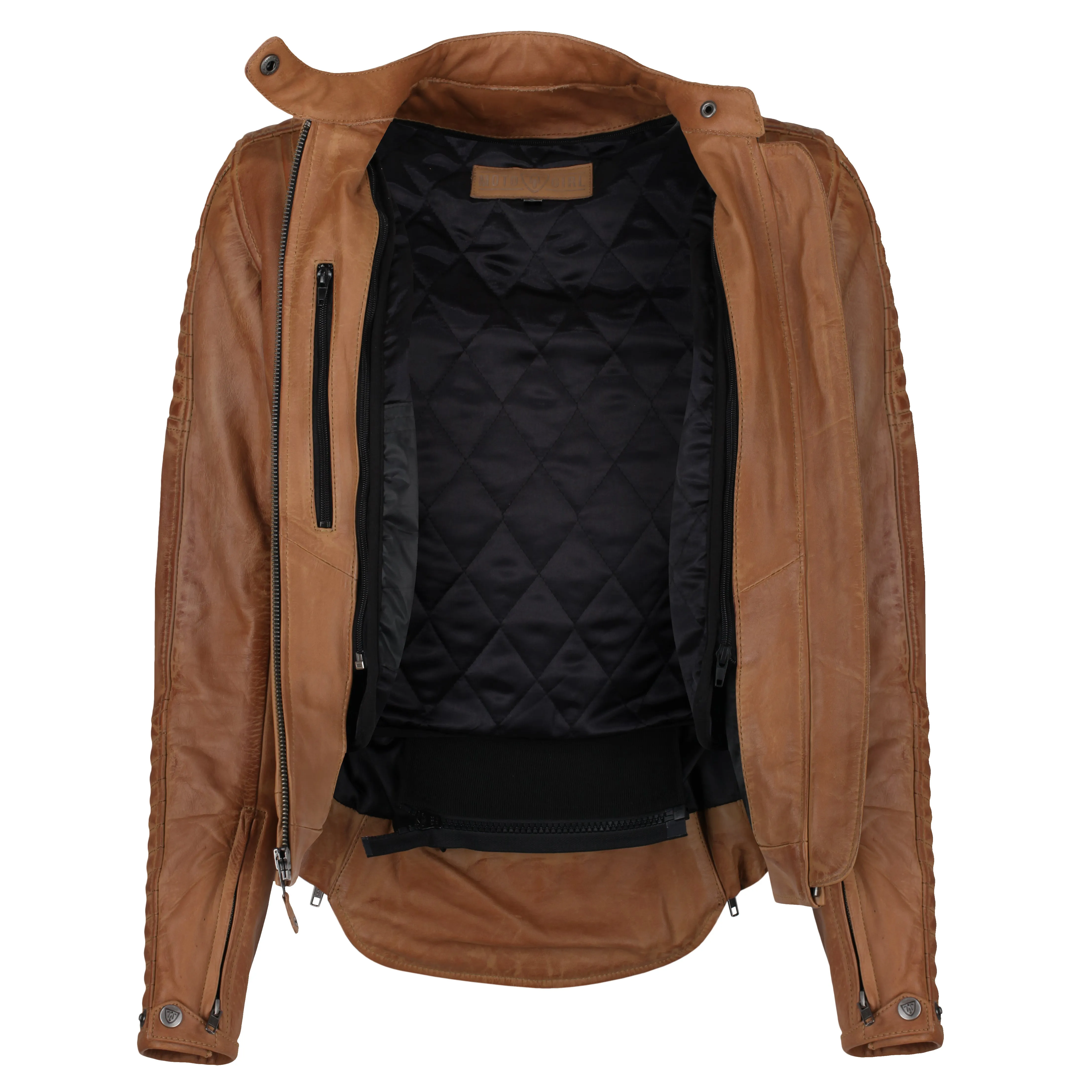 Valerie Camel Leather Jacket