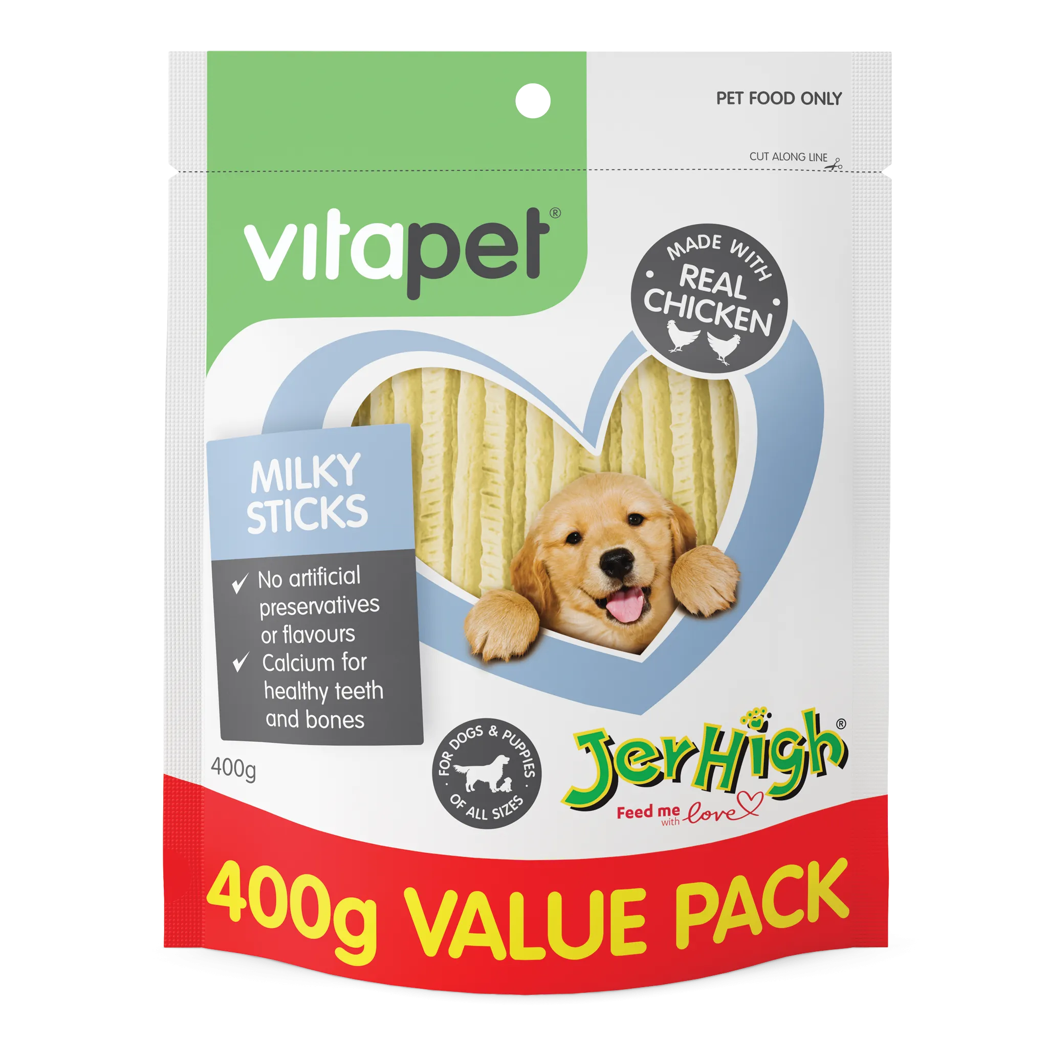 Vitapet Jerhigh Milky Sticks 400g