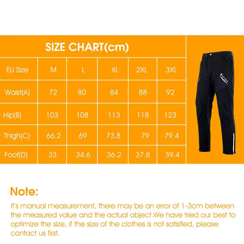 Winter Cycling Pants Warm Fleece Sport Running Pants Windproof MTB Bike Riding Pants Fitness Bicycle Men's Trousers