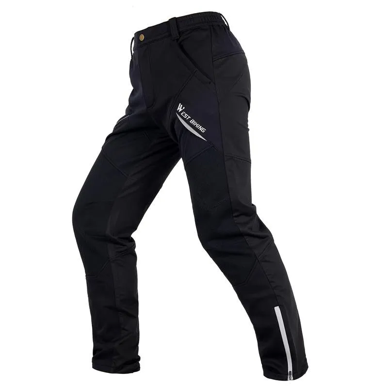 Winter Cycling Pants Warm Fleece Sport Running Pants Windproof MTB Bike Riding Pants Fitness Bicycle Men's Trousers